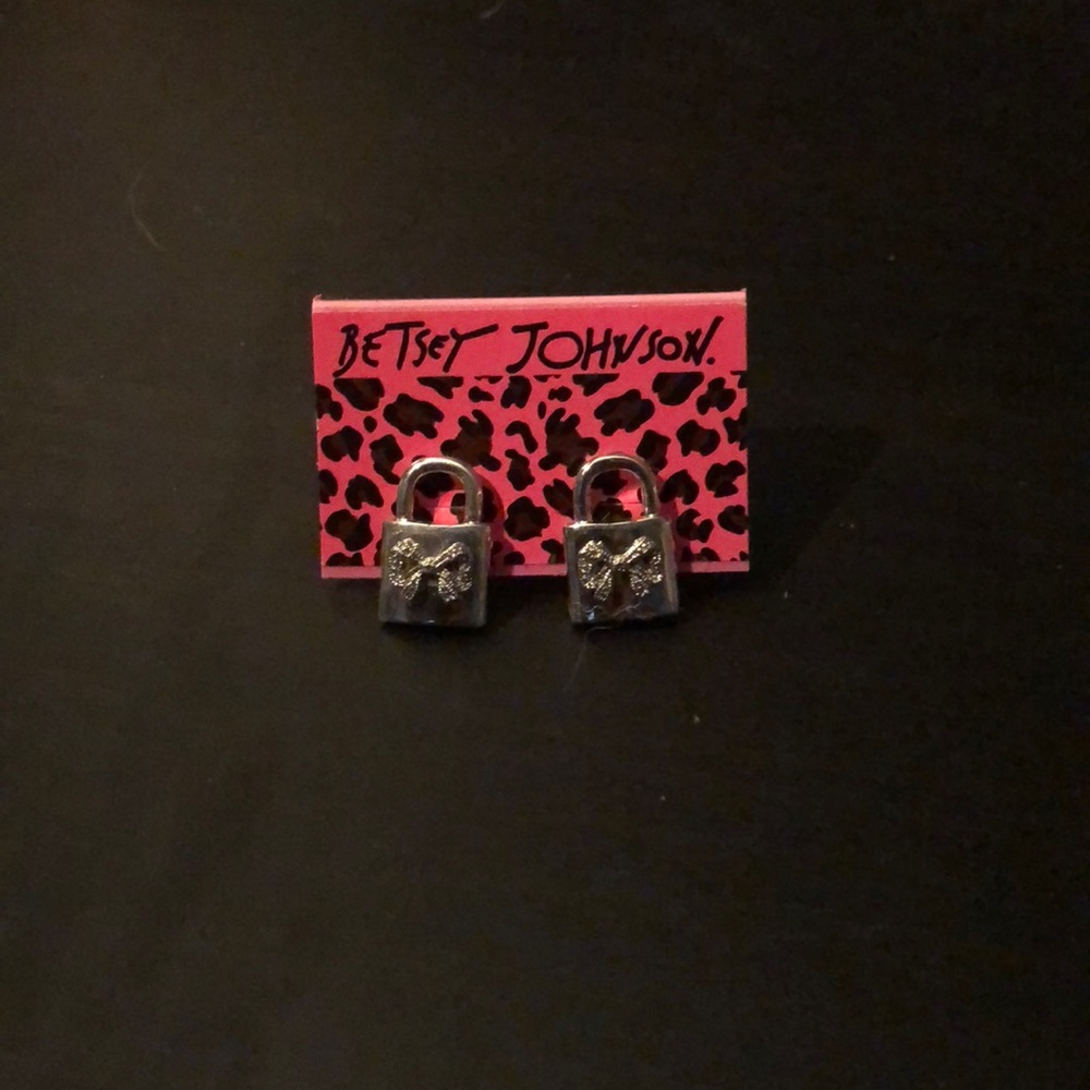 Betsey Johnson earrings silver